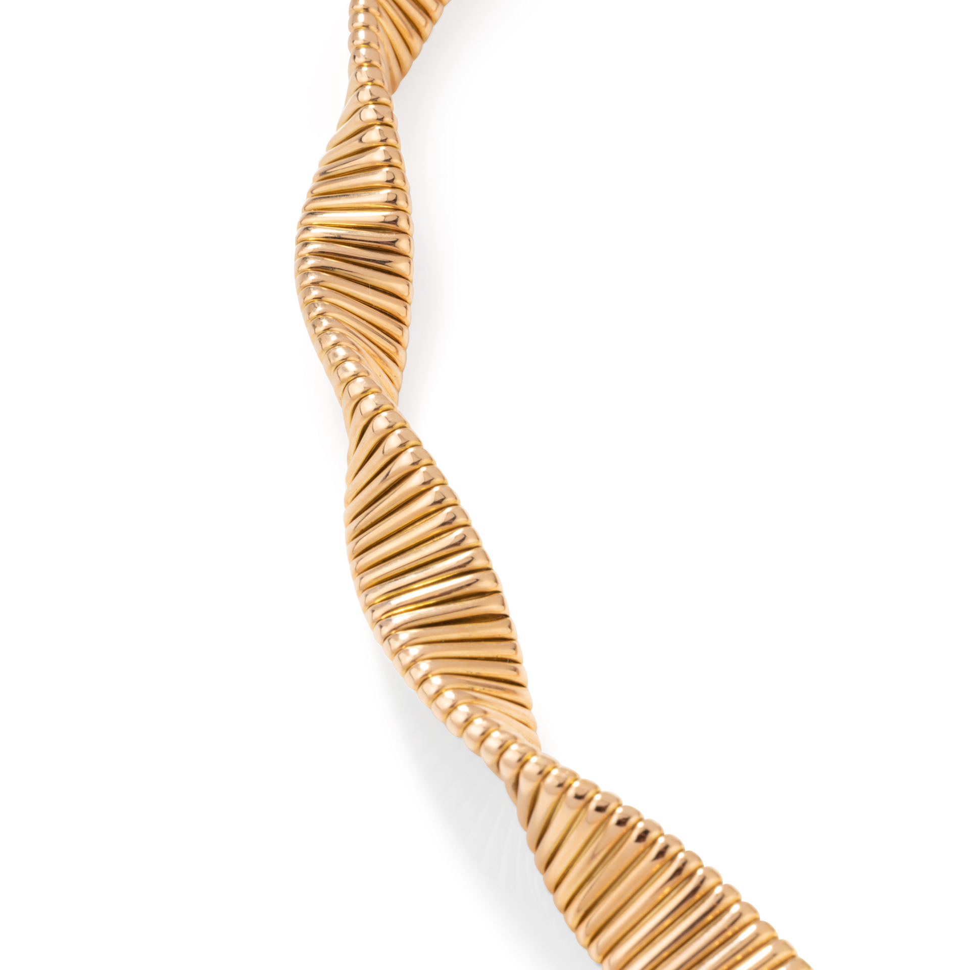 Collier Tubogas Négligé Or et Diamants circa 1950 – Image 2