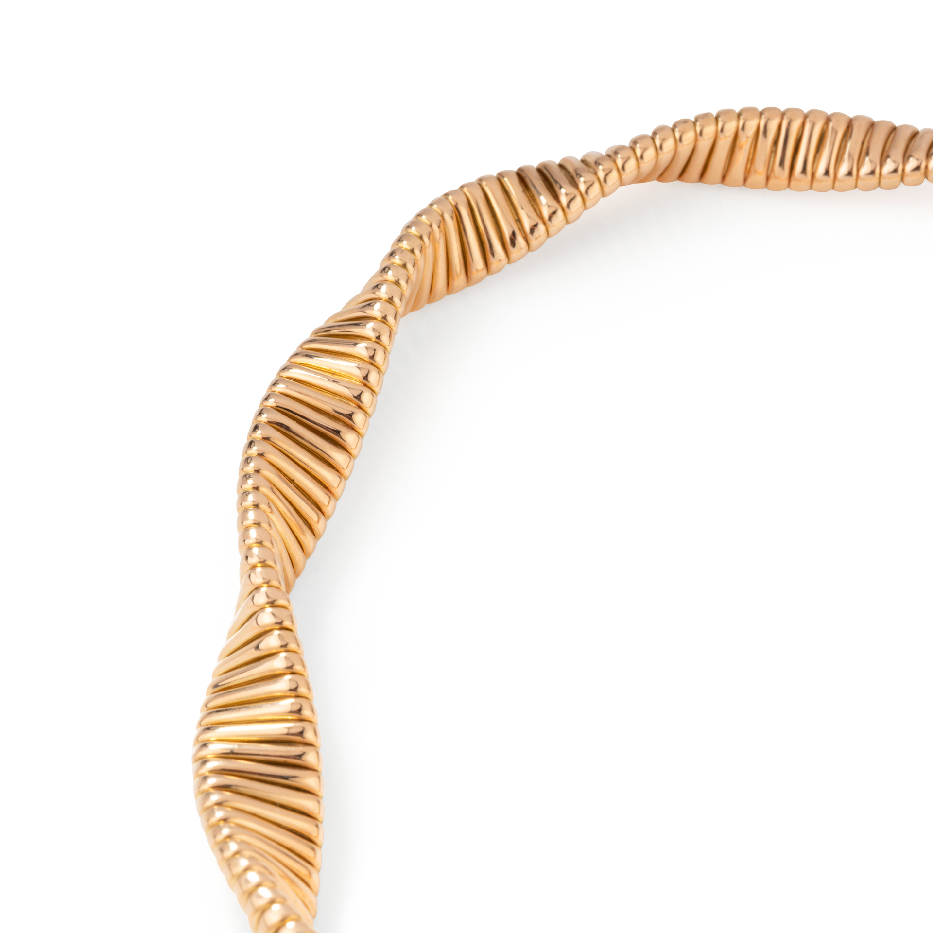 Collier Tubogas Négligé Or et Diamants circa 1950 – Image 4