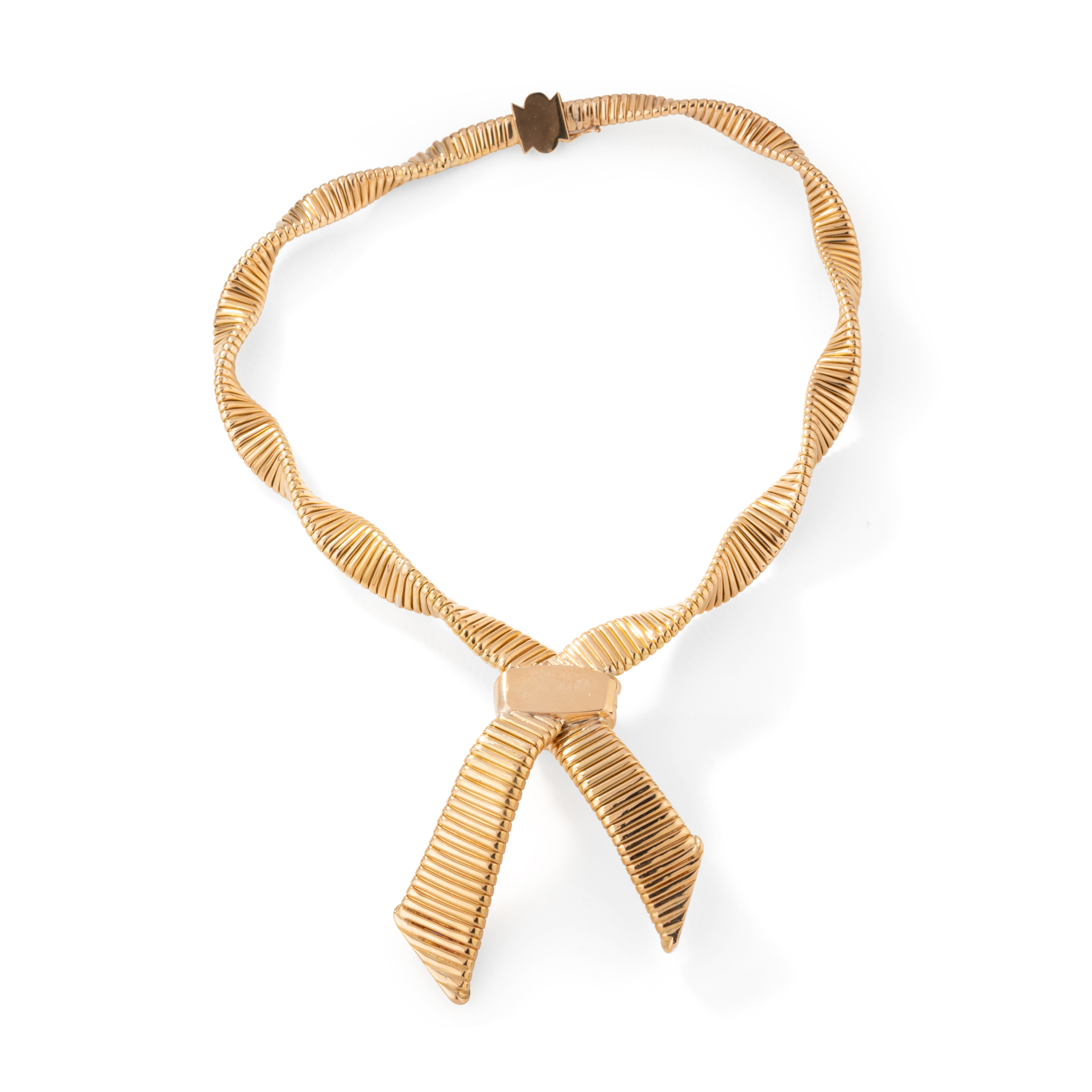 Collier Tubogas Négligé Or et Diamants circa 1950 – Image 5