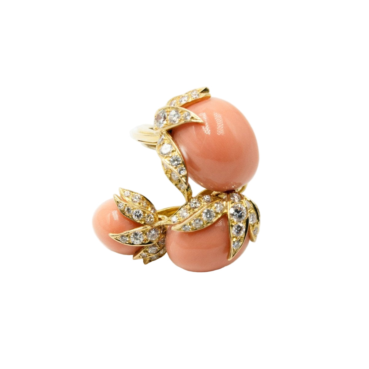 Bague FRED en or jaune, corail et diamants. Prix sur Demande – Image 7