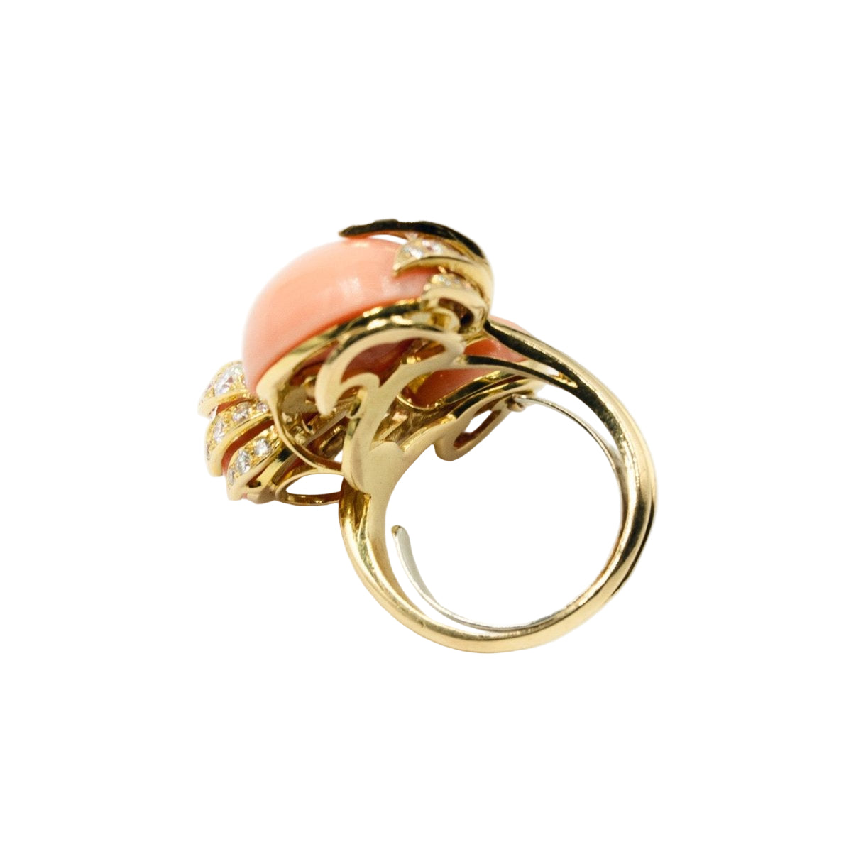 Bague FRED en or jaune, corail et diamants. Prix sur Demande – Image 5