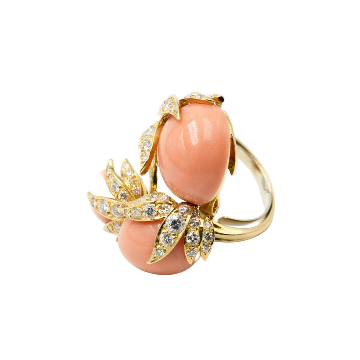 Bague FRED en or jaune, corail et diamants. Prix sur Demande – Image 6