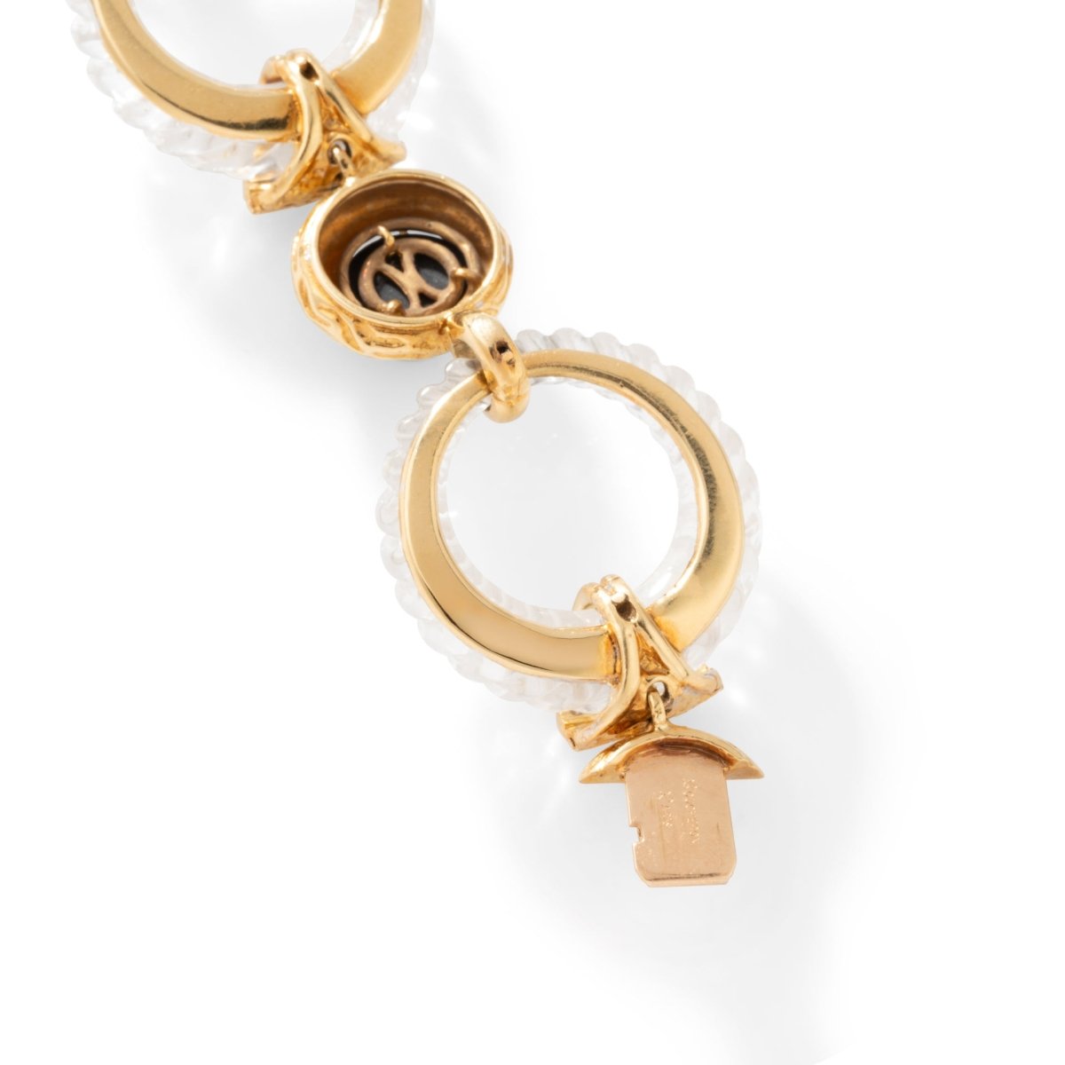 Collier transformable Maison BOUCHERON en or jaune, onyx, cristal de roche et diamants – Image 10